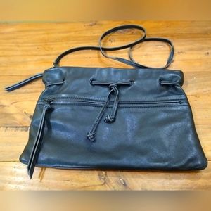 Remi and Emmy Black leather crossbody purse. Good condition.